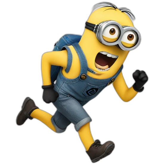 minion corriendo asustado emoji
