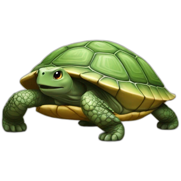 Chat sur tortue radiata emoji