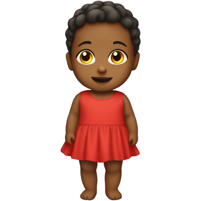 Baby with red dress  emoji
