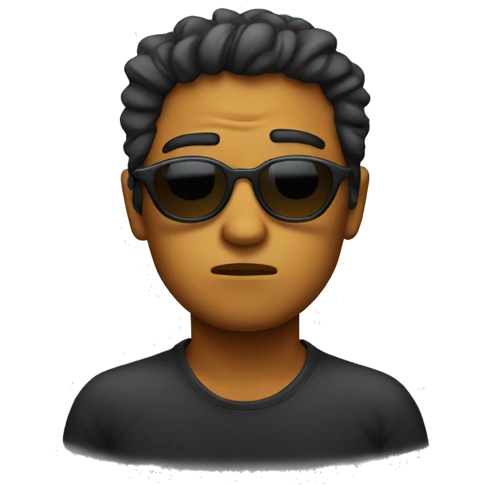 Sad with sunglasses emoji