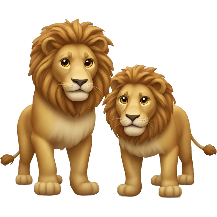 two lions emoji
