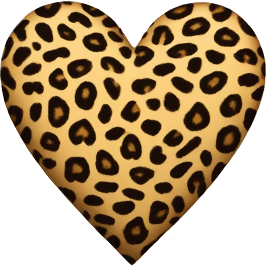 Leopard print heart emoji