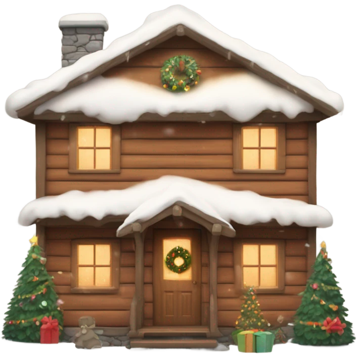 christmas cabin emoji