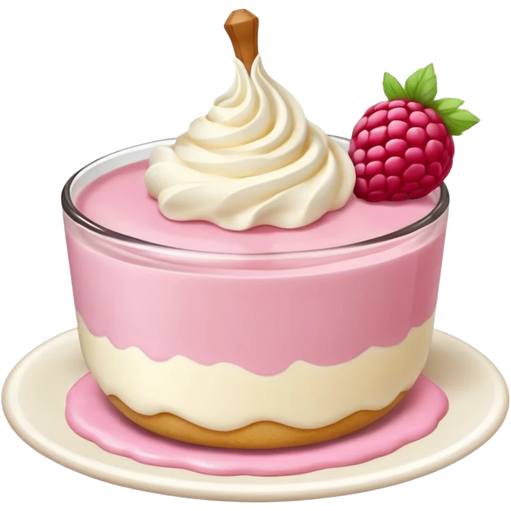 Malteada con crema rosa emoji