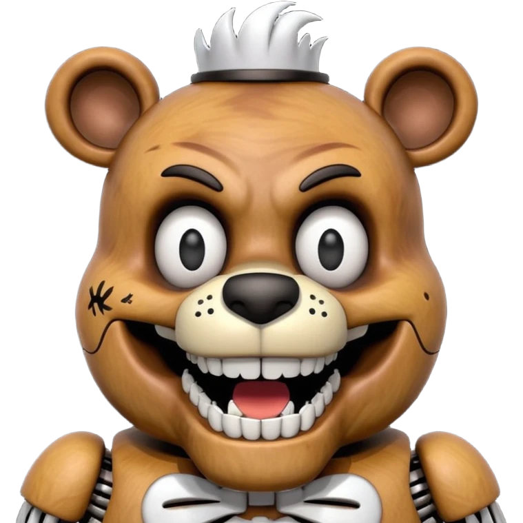 The head of Freddy Fazbear of five nights at Freddy emoji
