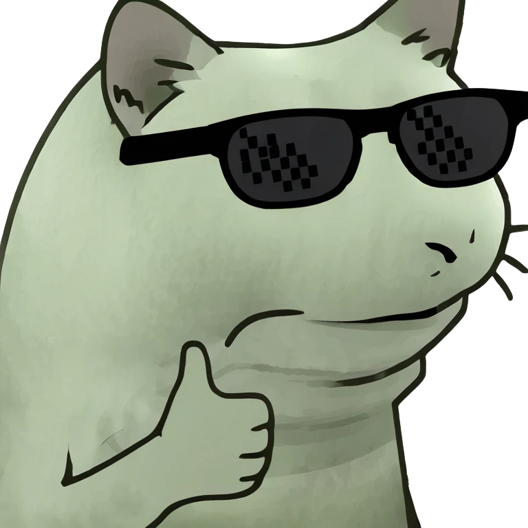 Cat with sunglasses emoji