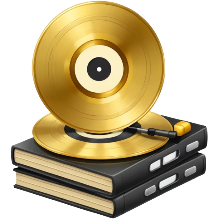 Stacked Vinyl Record gold emoji