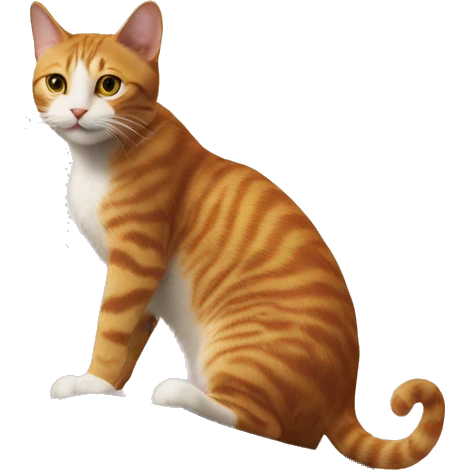 cat climbing on top of a giant 7 emoji
