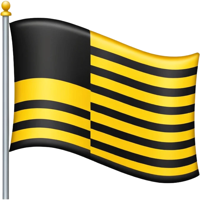 Flag Horizontally up to down black yellow and white emoji
