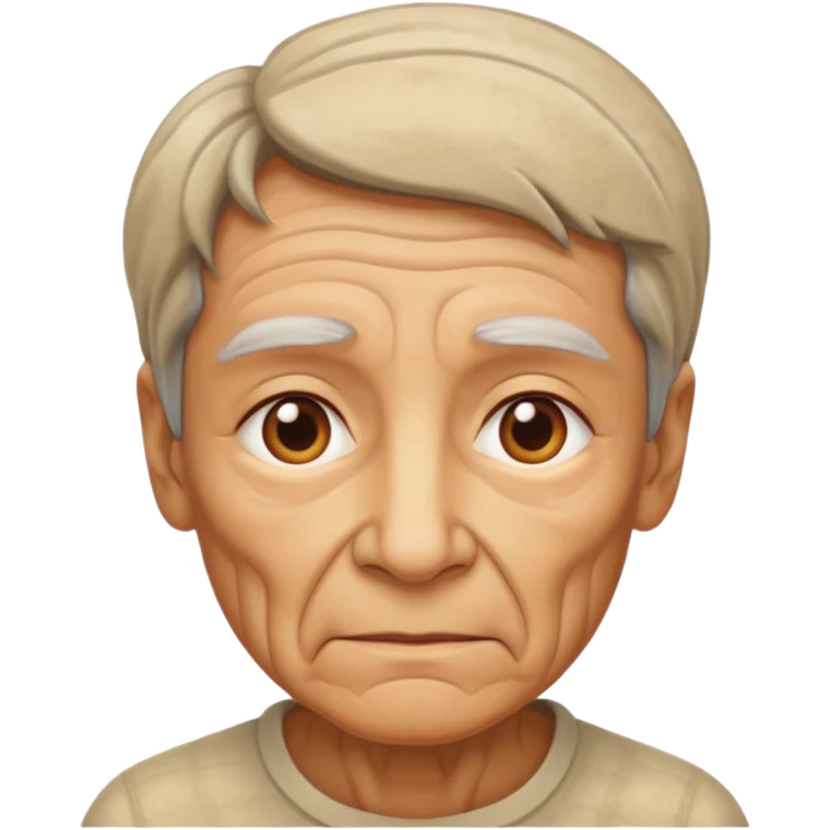 Wrinkles on a face emoji