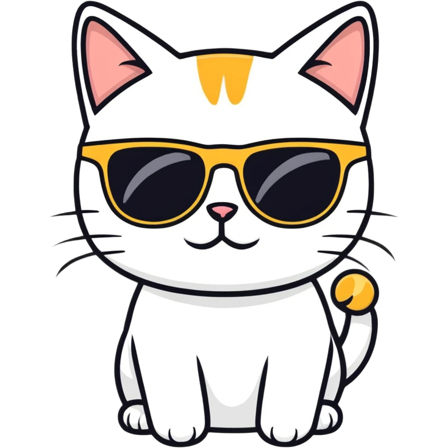 Cat with sunglasses emoji
