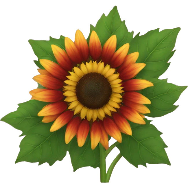 Red sunflower  emoji