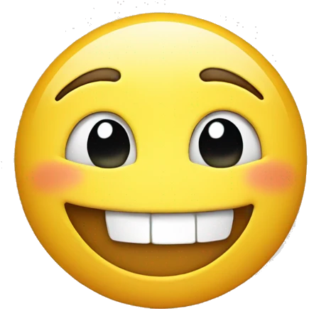 Smiley with giggling face emoji