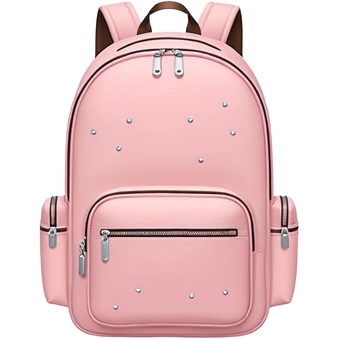 Pack & Go
 travel backpack with small sparkles around it, symbolizing excitement for a new journey. Simple flat style, pastel tones, white background. emoji