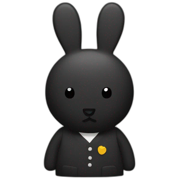 black Miffy emoji