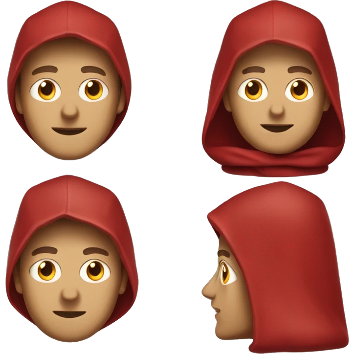 Dante Alighieri in a red hooded cloak emoji