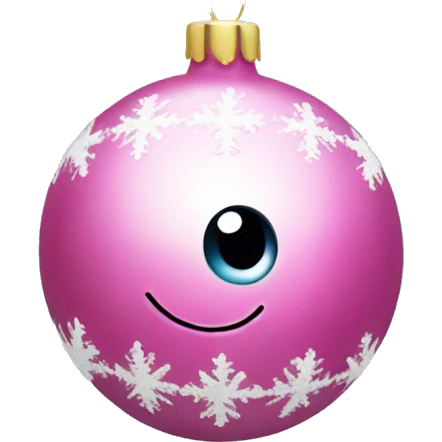 Pink ornaments on Christmas tree emoji