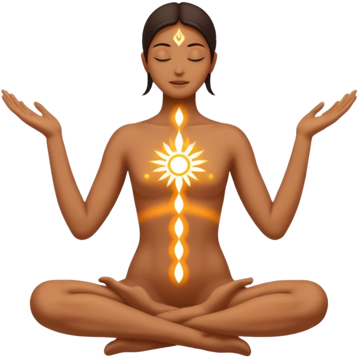  A minimal emoji-style illustration representing "KAR" (action and process).
A glowing human silhouette in motion, hands shaping energy,
symbolizing effort, discipline, and creation in progress.
No face details, no realism.
Sacred energy lines flowing through the body, hindu sacred god



 emoji