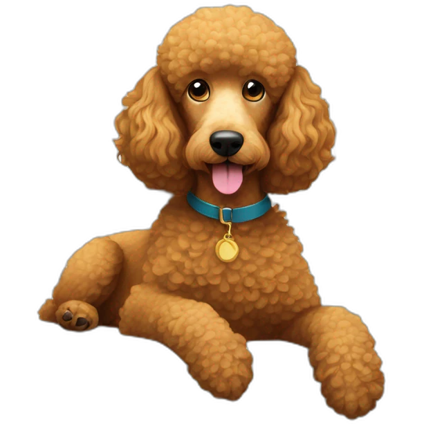 Poodles relaxing in hotels emoji