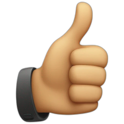 Thumbs up in 4k emoji