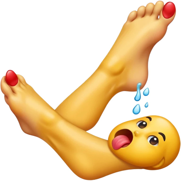 Someone licking feet emoji