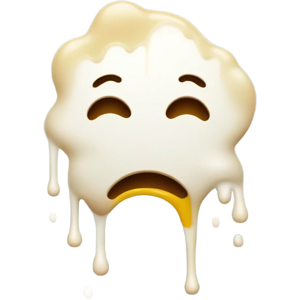 Face covered in milk liquid emoji