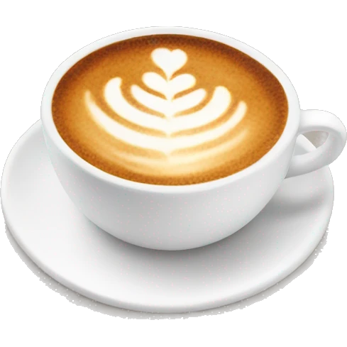 Large cappuccino in a white cup emoji
