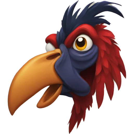 evil rooster emoji