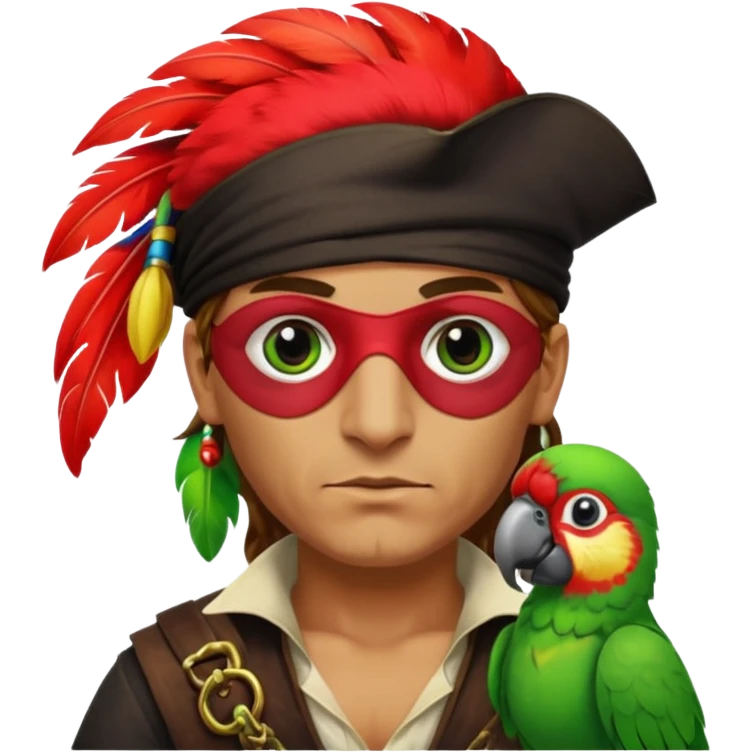 pirate and parrot emoji