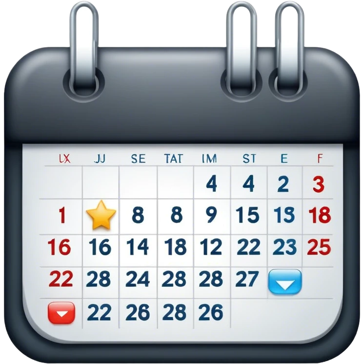 an icon for a feature "outbound campaign start and end date" emoji