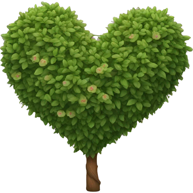 heart shape shrub emoji