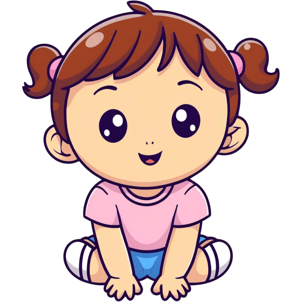 cute and sexy girl, playful pose, big eyes emoji