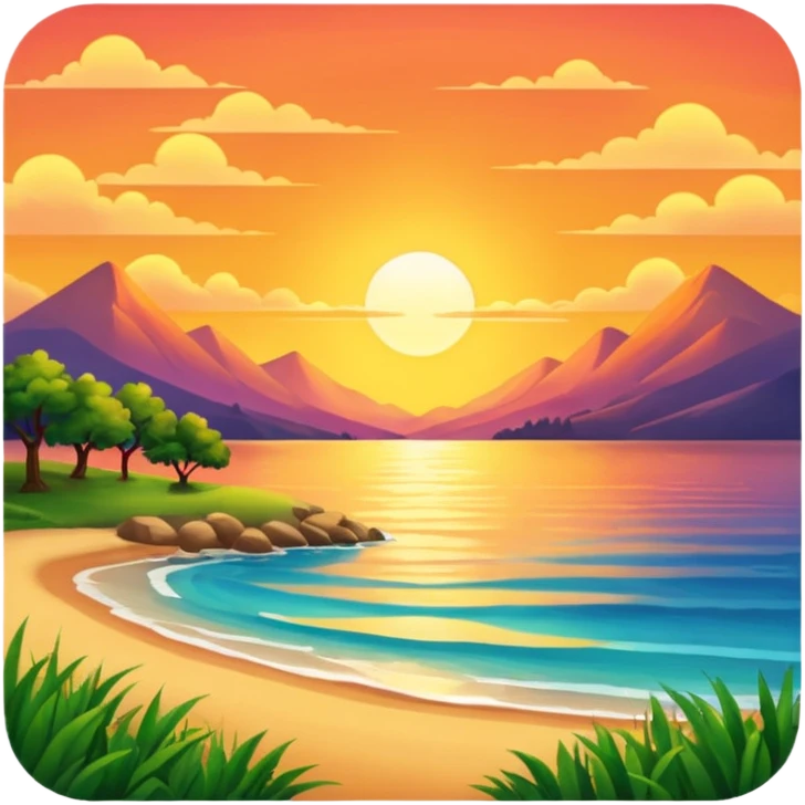 atardecer naturaleza emoji