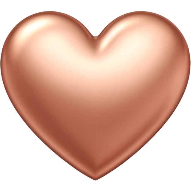 heart with a metallic rose gold finish emoji