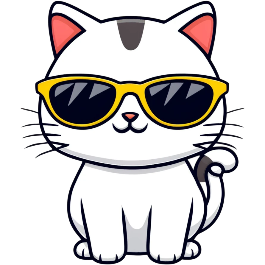 Cat with sunglasses emoji