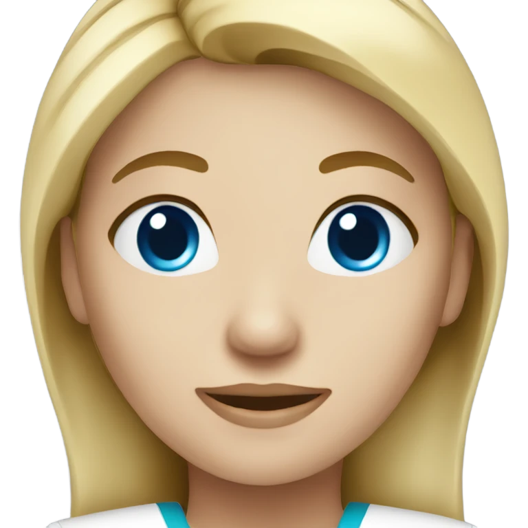 female blue eyes blonde nurse emoji