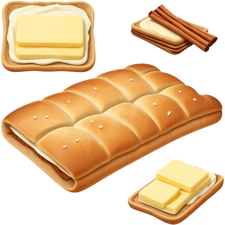 traditional norwegian flat bread with butter, cinnamon and sugar emoji