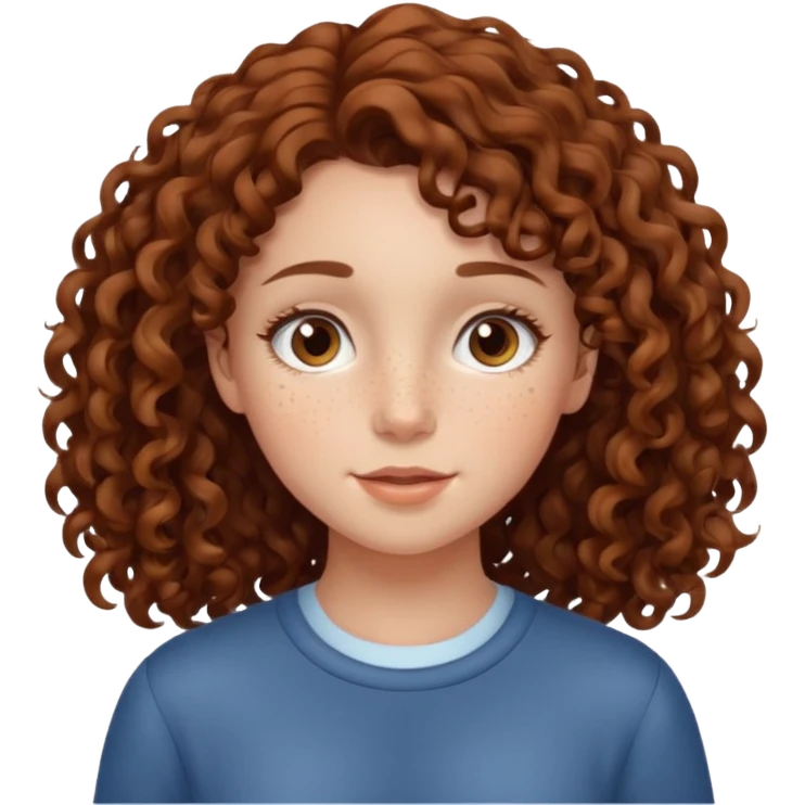 fun cute loud popular pretty girl modest curly brown hair emoji