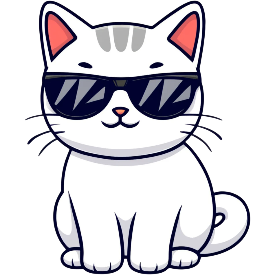 Cat with sunglasses emoji