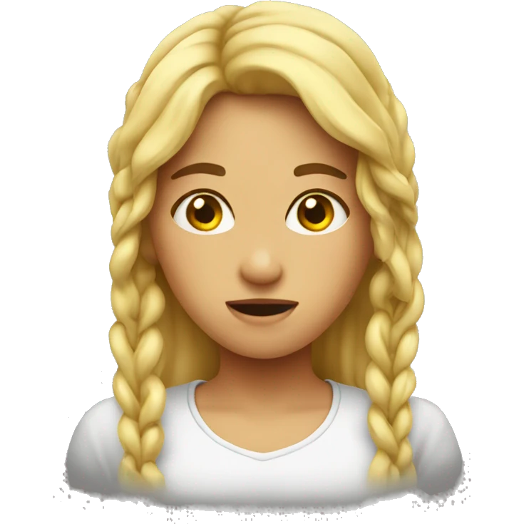 Girl emoji sweating emoji