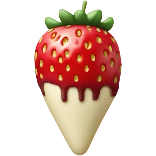 Strawberry dipped in white chocolate  emoji