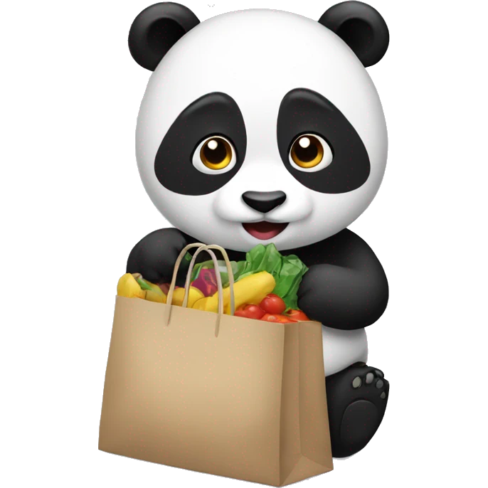 Panda shopping emoji