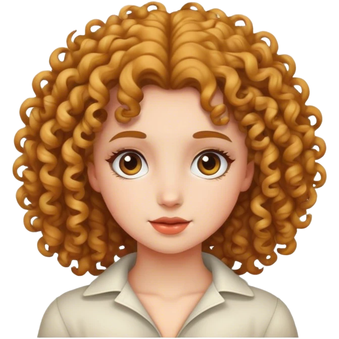 Girl with curls  emoji