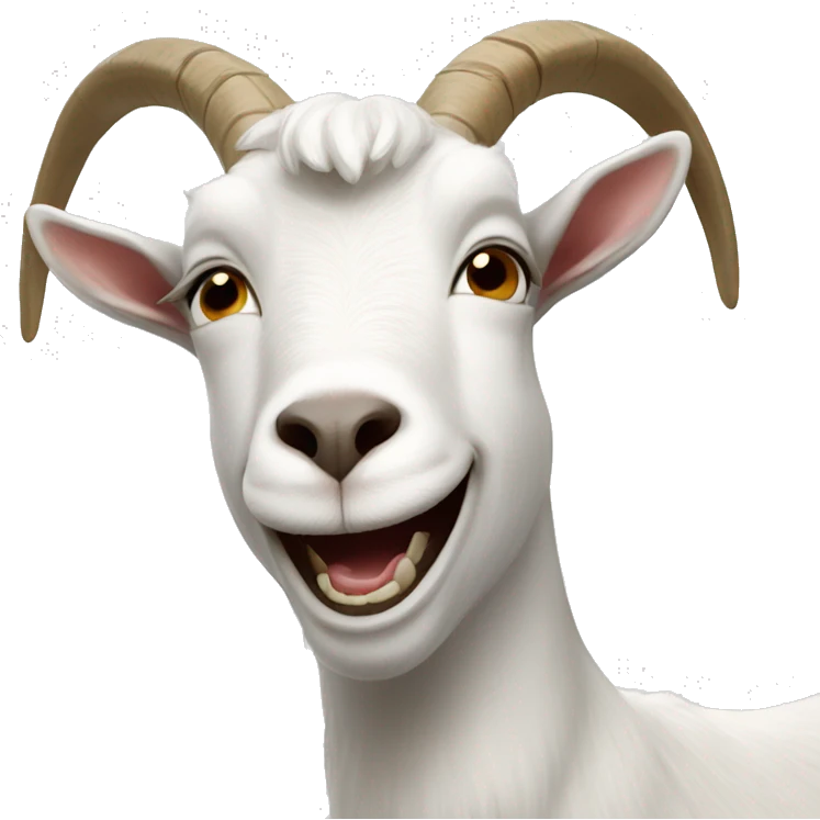 laughin white goat emoji