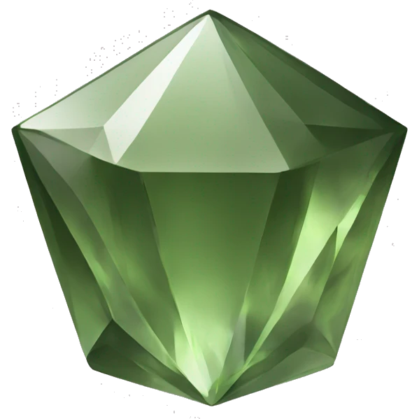 Olive green transparent crystal emoji