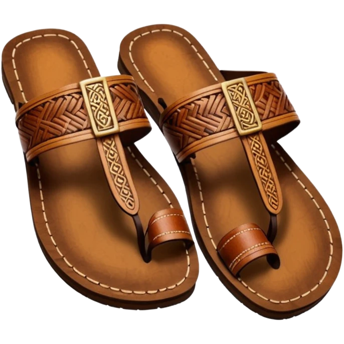 kolhapuri wooden chappal emoji