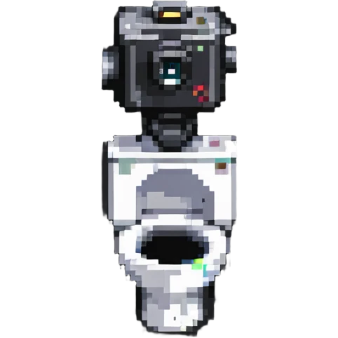 skibidi toilet character, toilet with camera head emoji