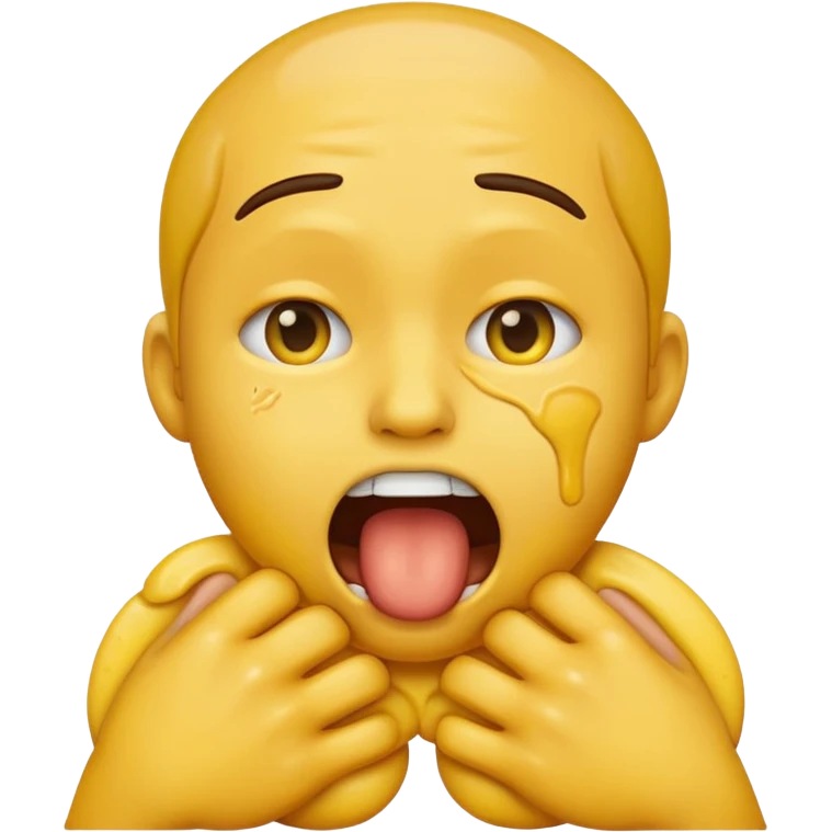 emoji choking itself with its hands emoji