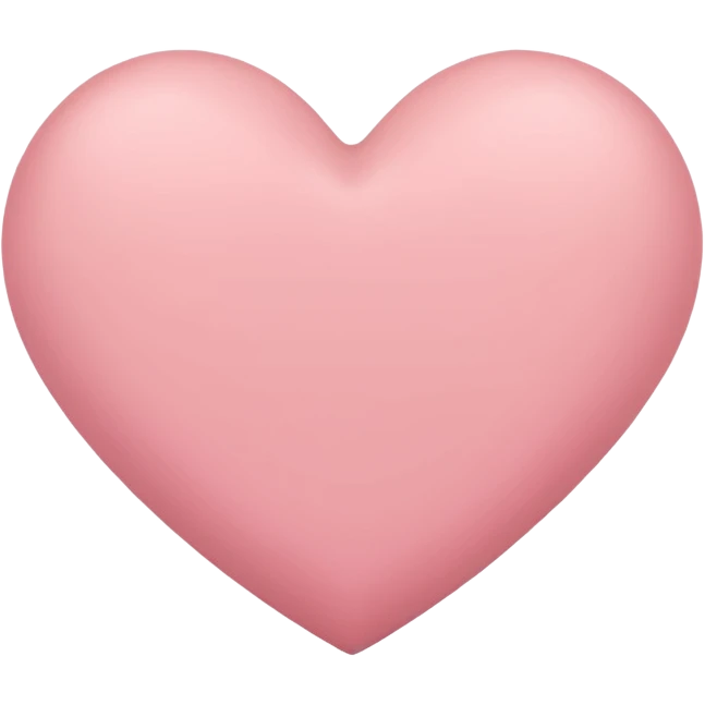 Light pink mattee iphone effect heart emoji