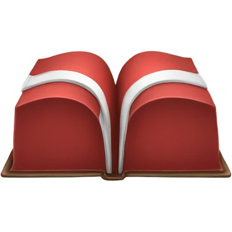 Red and white book emoji